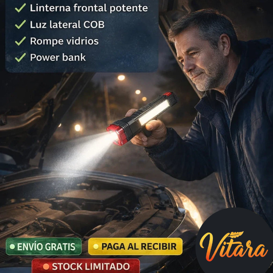 Linterna Multifuncional 4 En 1 Recargabl