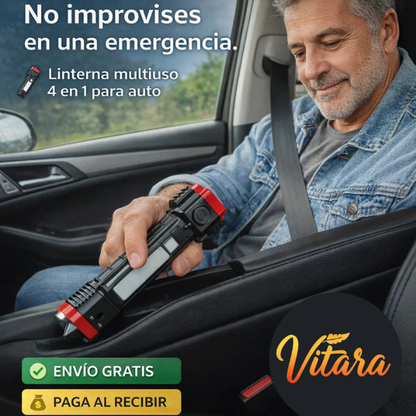 Linterna Multifuncional 4 En 1 Recargabl