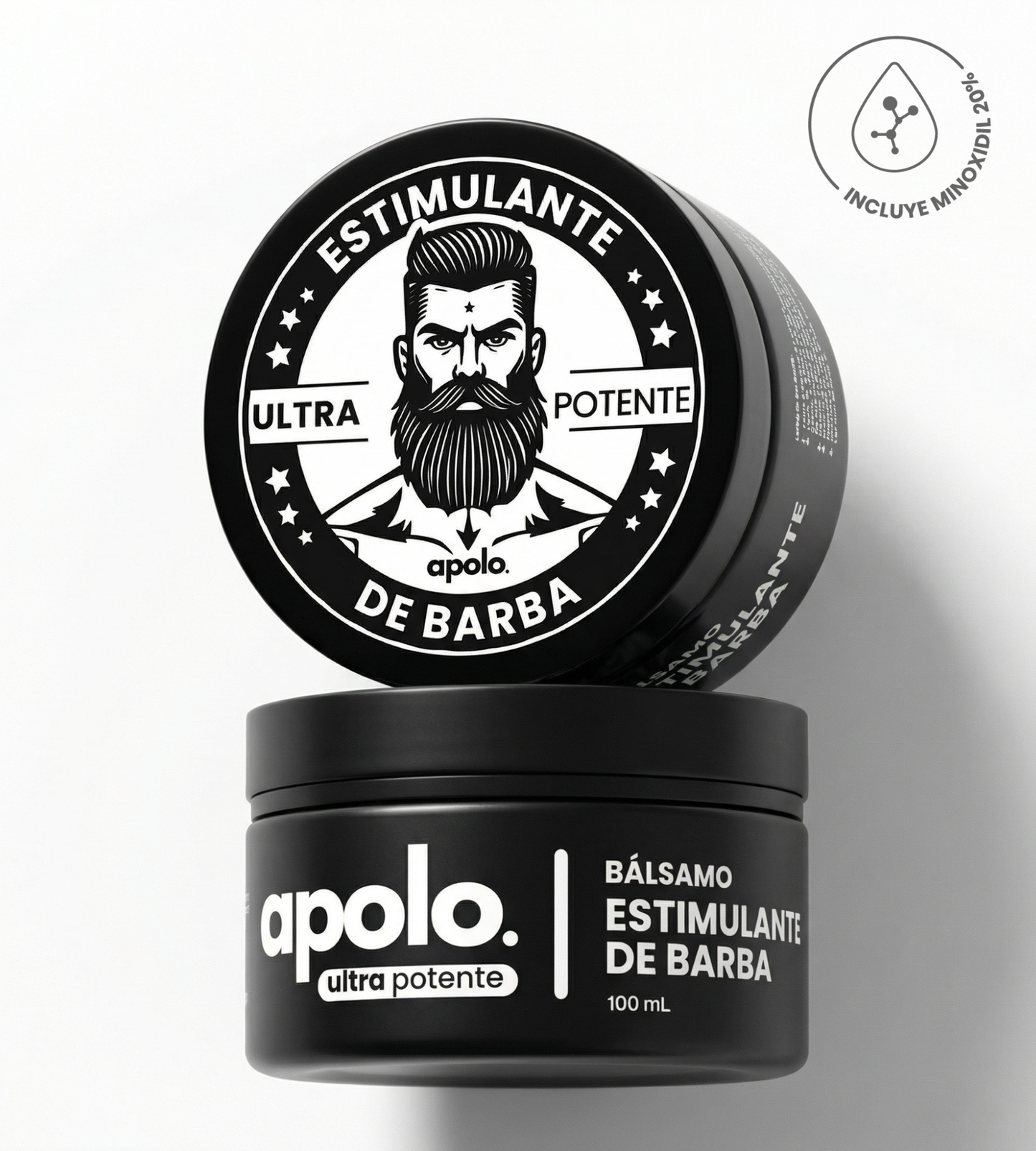 Bálsamo para Crecimiento de Barba Ultra Potente con Minoxidil 20% | 100mL