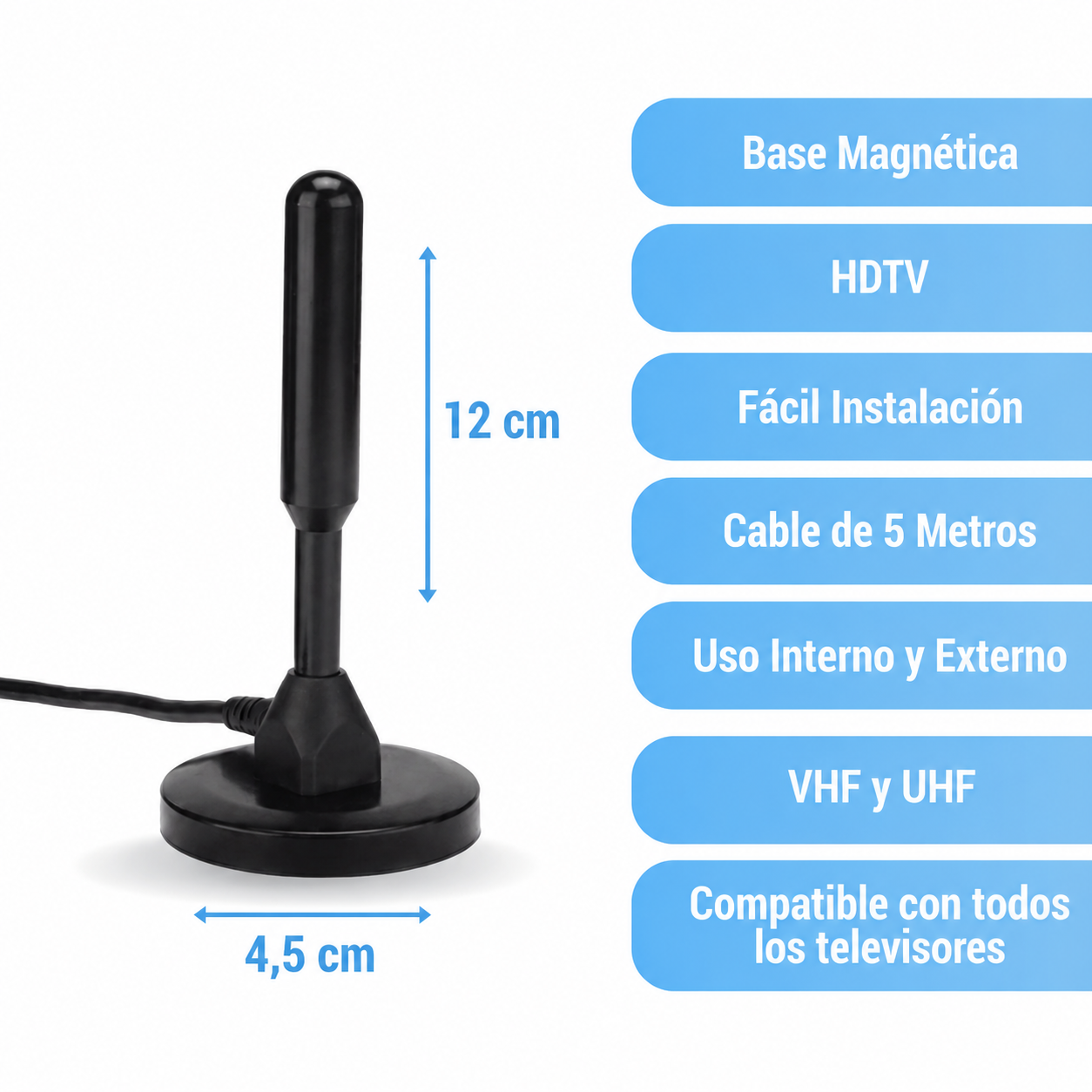 Antena Digital HDMax Ve +20 Canales en HD Gratis, Sin Mensualidad, Sin Internet