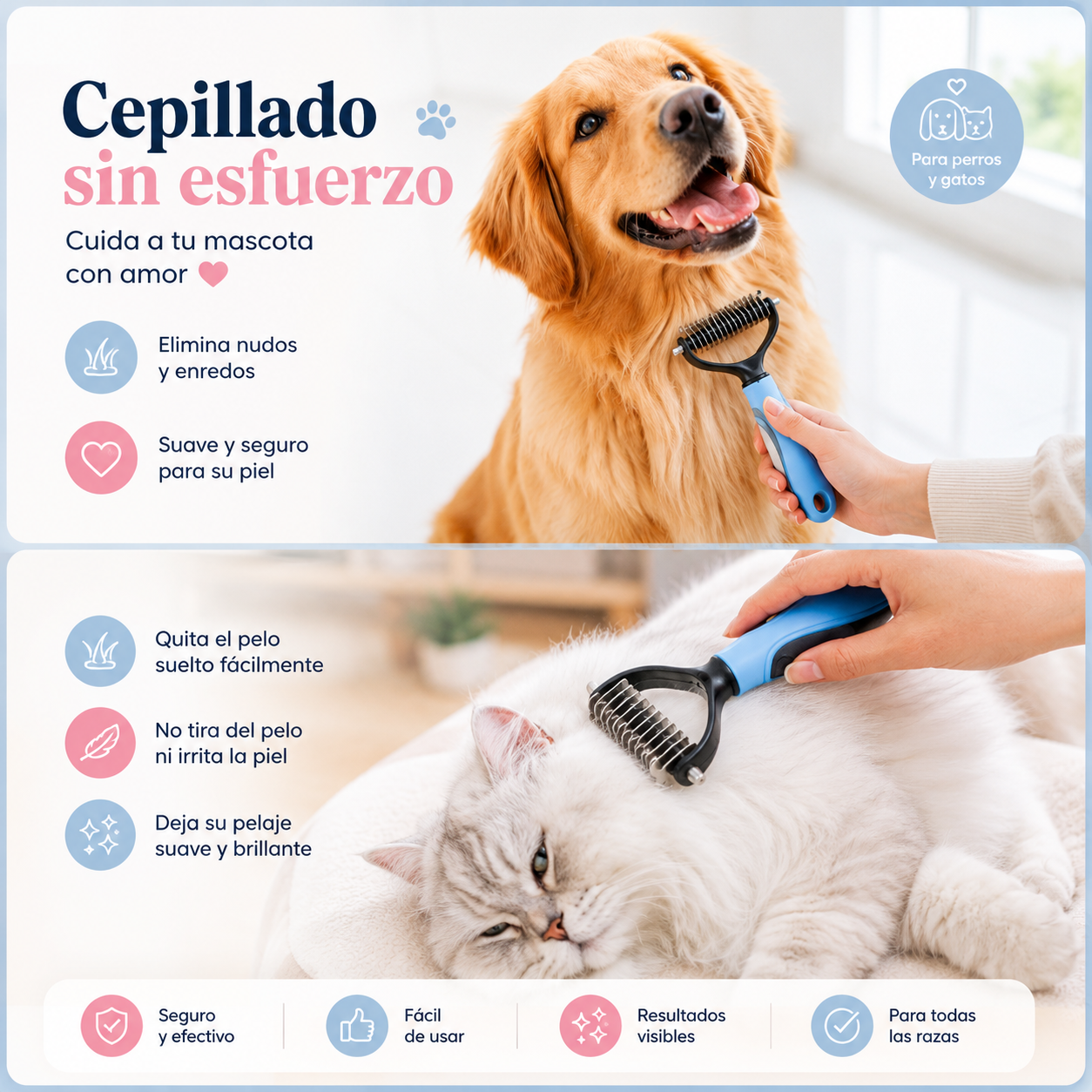¿Cansado de encontrar pelo de mascota por toda la casa?