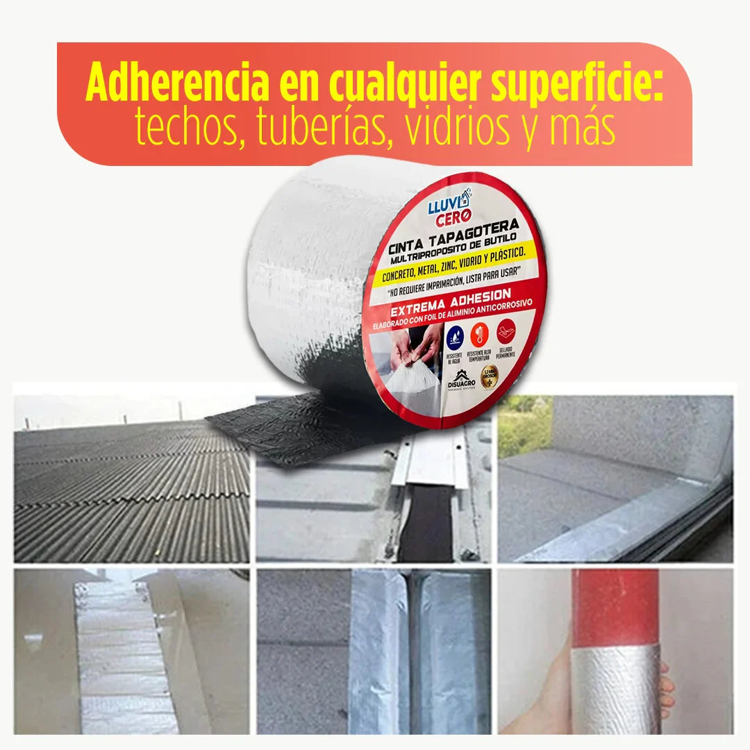 Cinta SelleTodo 10 cm x 5 M – Resuelve Filtraciones en Segundos | Sellado Duradero para Cualquier Superficie