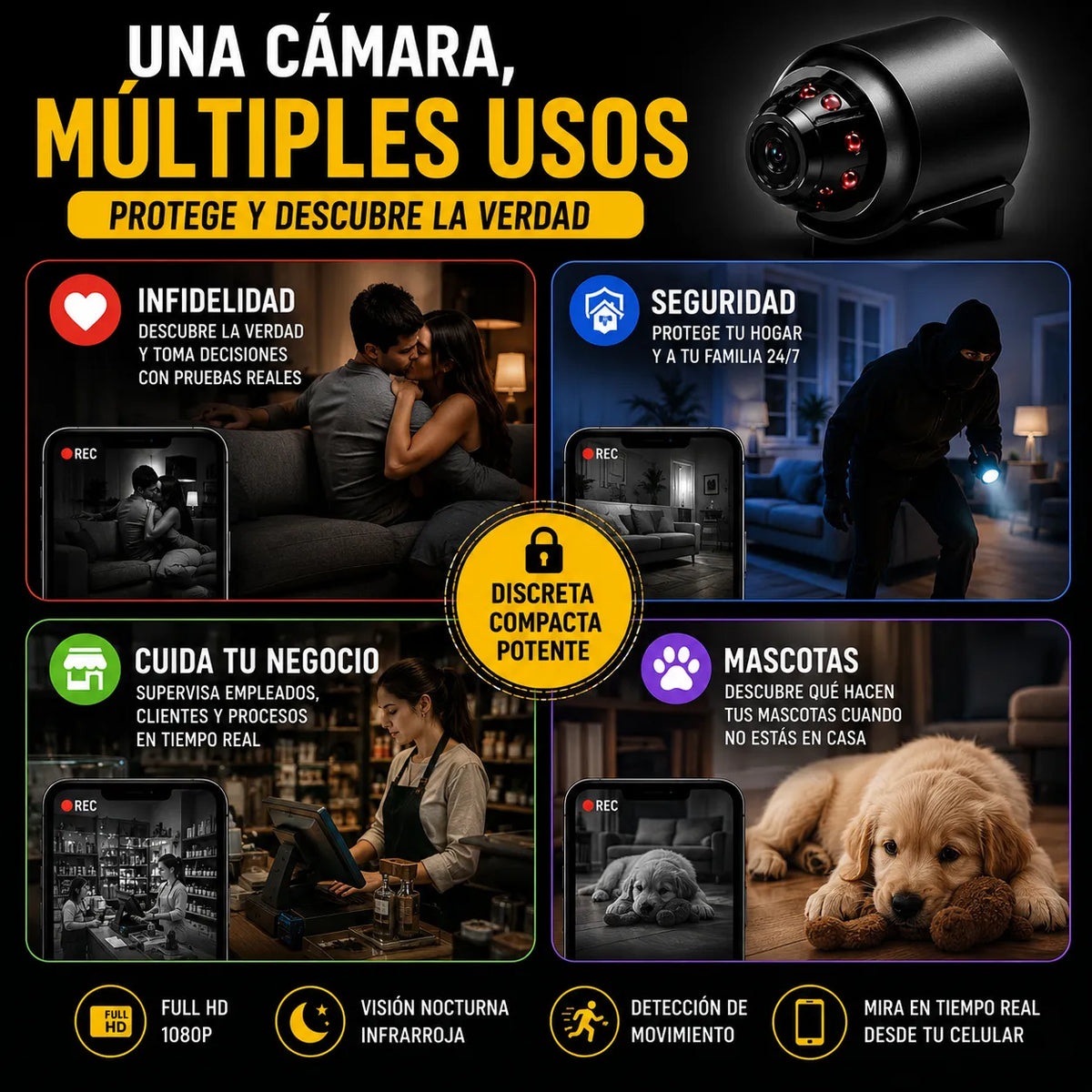 Mini Cámara Espía: Descubre la VERDAD AHORRA📹👀