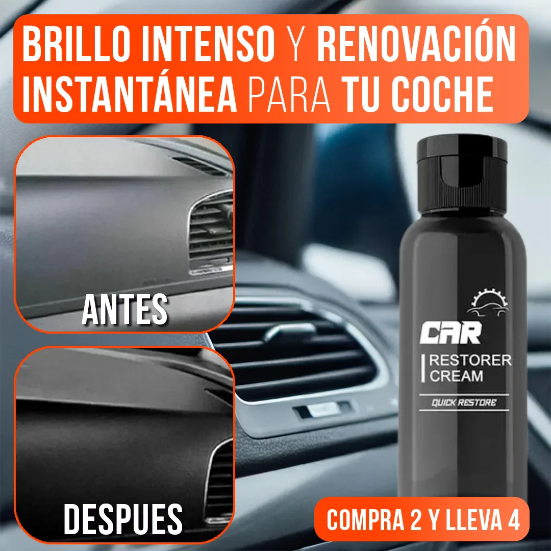 LustraPro - Renovador de Plásticos y Neumáticos 120ml | Brillo Instantáneo, Protección UV y Aplicación Rápida