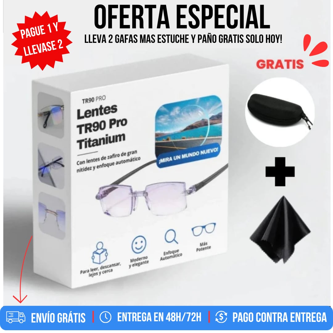 OFERTA 2X1 GAFAS TR90 Con Estuche y Pano de limpieza + Envio Gratis