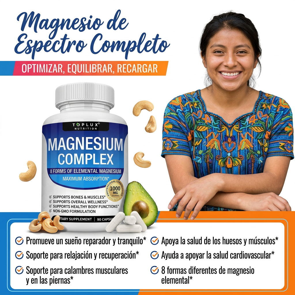 ✨ Magnesium Complex Toplux - Descansa profundo y recupérate mejor sin tensión
