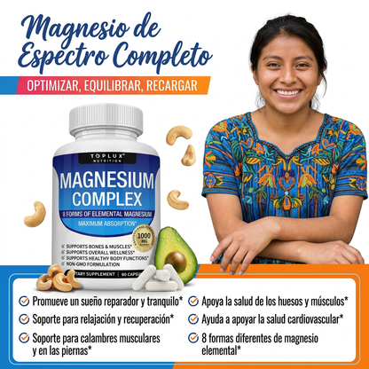 ✨ Magnesium Complex Toplux - Descansa profundo y recupérate mejor sin tensión